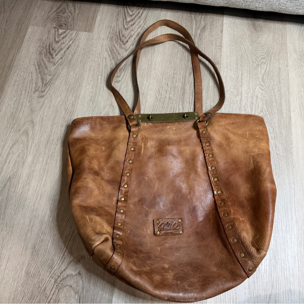 Patricia Nash Tan Leather Tote Bag